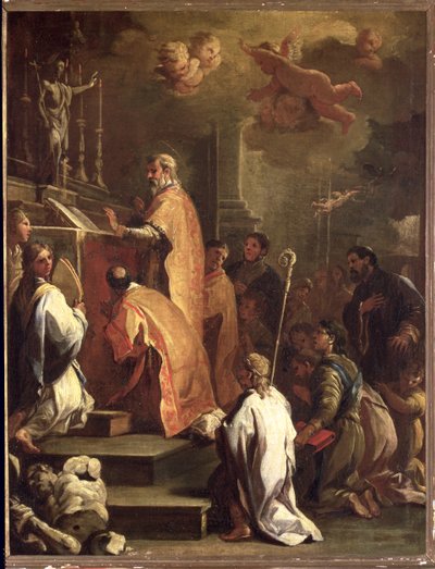 Die Messe des Heiligen Gregor von Luca Giordano